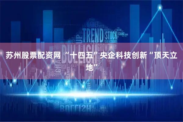 苏州股票配资网 “十四五”央企科技创新“顶天立地”