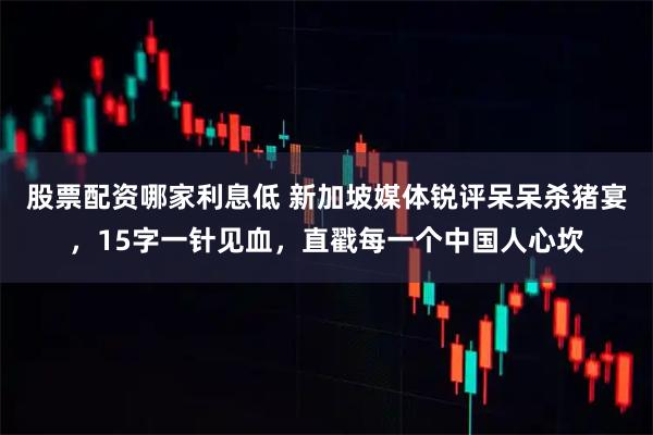 股票配资哪家利息低 新加坡媒体锐评呆呆杀猪宴，15字一针见血，直戳每一个中国人心坎